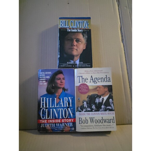 3- Bill Clinton Hillary‎ Clinton Books The Agenda The Inside Story  Woodward - Picture 1 of 13